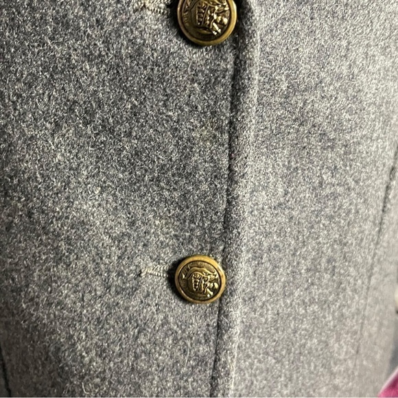 Vintage Chaus Lined 2 Button Boxy Classic Wool Blend Blazer Size 13/14 Gray - Picture 7 of 10